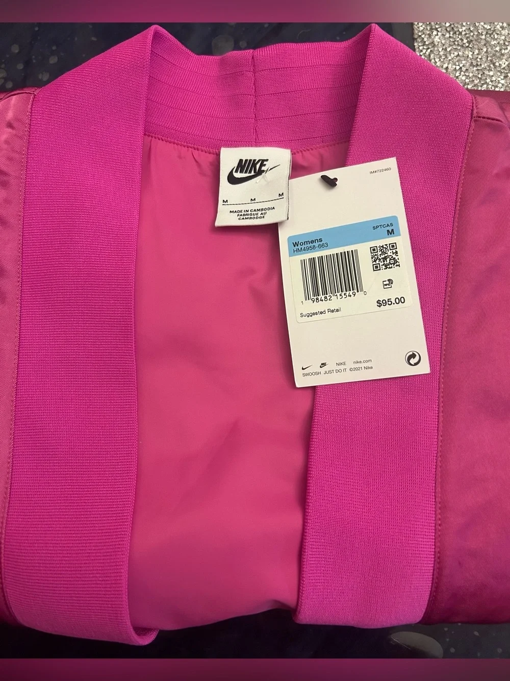 Nike Serena Williams Design Crew Wrap Top Vest Pink Nylon Womens M NWT